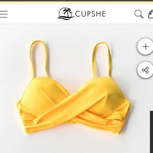 Yellow Twist Front Cupshe Bikini top!